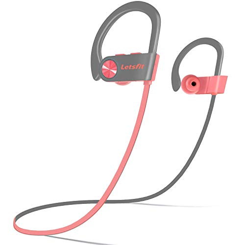 Bluetooth Headphones, Letsfit Wireless Headphones, IPX7 Waterproof Sports Earphones Gym Running, HD Stereo...
