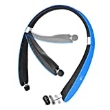 Best Neckband Headphones | Bluetooth 3 Bluetooth Headset, Bluetooth Headphones SX991-LBell Wireless Neckband Design with Foldable Retractable Headset for X/ 8/7 Plus Samsung Galaxy S8 Note 8 and Other Bluetooth Enabled Devices