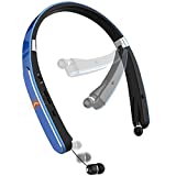 Best Neckband Headphones | Bluetooth 1 Bluetooth Headset, Bluetooth Headphones-LBell 30 Hrs Playtime Wireless Neckband Design W/Foldable Retractable Headset for Cellphones Samsung Galaxy S9 Note 8 (Black)