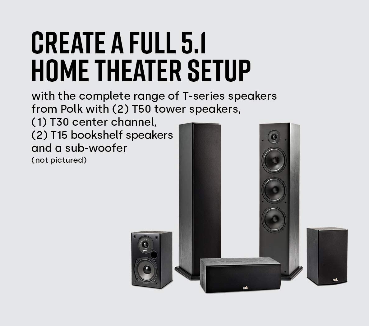 Polk Audio T50 Home Theater - Music Floor Standing Tower Speaker Polk Audio T50 Home Theater - Music Floor Standing Tower Speaker