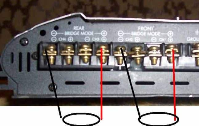 Locate The Speaker Wire Terminals on an amplifier
