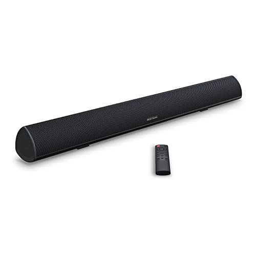 Best Soundbars For Under $100 5 BESTISAN Soundbar, TV Sound Bar with Wired HDMI and Wireless Bluetooth 5.0 Home Theater System (28 Inch, Enhanced Bass Technology, 3-Inch Drivers, Bass Adjustable, Wall Mountable, DSP)