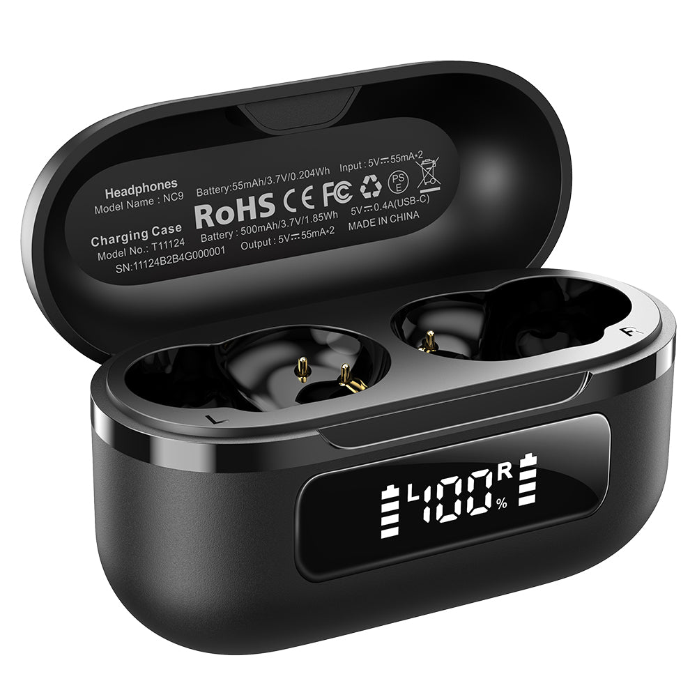 TOZO NC9 2024 wireless earbuds with LED charging case